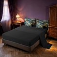 thumbnail image 4 of Homewish Hippie Clouds Stars King Bedding, Dreamy Cosmos Universe King Bed in a Bag, Black Reversible 7-Piece, 4 of 7