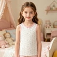 thumbnail image 2 of HGIEYS Little Girls Solid Colors Soft Undershirt Sleeveless Shirts Kids Comfort Breathable Tank Tops 8-9 Years, 2 of 5