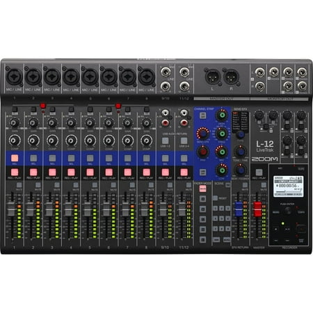 Zoom L12 LiveTrak 12 Channel Professional Digital Mixer and Multitrack Recorder