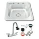 thumbnail image 1 of Tarja Fregadero Tipo Bar Acero Inox 48x48 Cm C/kit Mezc Flex, 1 of 3