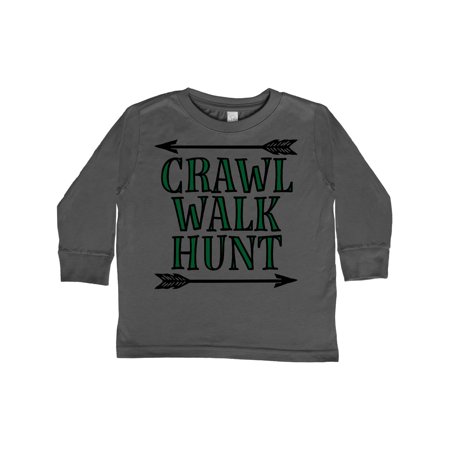 

Inktastic Bow Hunting Crawl Walk Hunt Gift Toddler Boy or Toddler Girl Long Sleeve T-Shirt