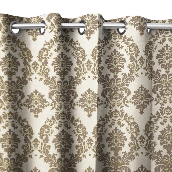 Grommet Blackout Curtain Taffeta Damask 56" Wide Curtain