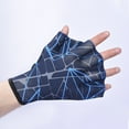 thumbnail image 5 of 1 Pair Swimming Gloves Elastic Anti-slip Portable Swimming Hand Fins Flippers Finger Webbed Gloves Paddle Water Supply Accessories, 5 of 8