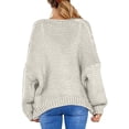 thumbnail image 3 of Yokua Women's Oversized Chunky Knit Cardigan Sweater Chunky Knit Long Sleeve Cardigan Jacket, 3 of 8