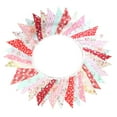 thumbnail image 1 of 33 Ft Vintage Flower Fabric Bunting Banner 36 Triangle Flag For Party Decor, 1 of 9