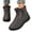 Grey, variant on Snow Boots for Women Stitching Furry Lined Zipper High Top Winter Ankle Booties Outdoor Non-Slip Walking Shoes