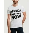 thumbnail image 2 of Africa Your Time Is Now WHITE/BLACK Graphic Tee, US X-Small, 2 of 3