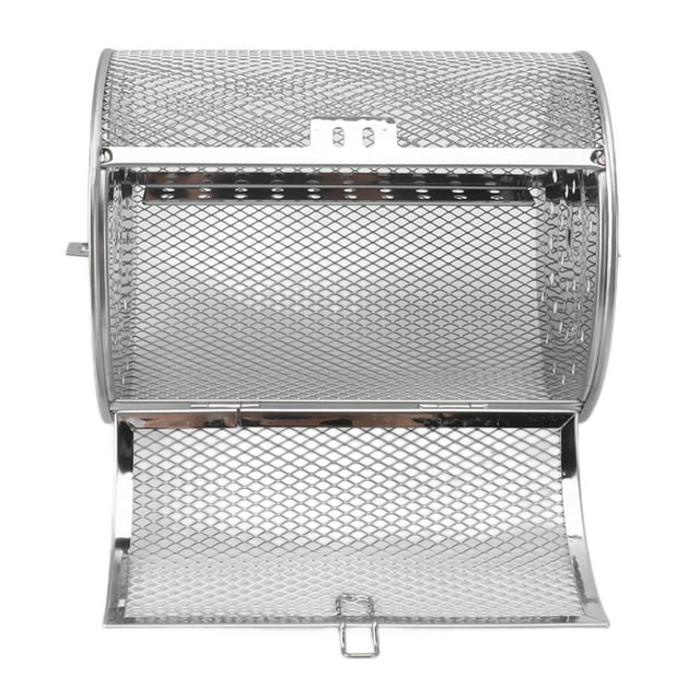 Paniers de Grillade Roulants pour Barbecue Extérieur, Grille Ronde en Acier Inoxydable pour Légumes Légumes Poisson Viande Camping