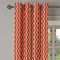 thumbnail image 2 of Ambesonne Retro Grommet Curtain, Zig Zag Chevron Stripes, 50" x 72", Orange Maroon Yellow, 2 of 6