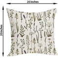 thumbnail image 2 of Floral Pillow Covers 20x20 Pack of 2 Botanical Herbs Wildflower Floral Plant Throw Pillow Cover Outdoor Decoration,Spring Summer Rustic Pillowcase Decorative Linen Cushion Case for Couch Sofa, 2 of 6