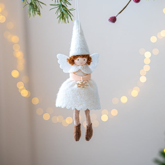 Uuiauoio Christmas Dress Ornament Woven Pendant, Festive Hanging Decoration for Xmas Tree, Home, and Holiday Decor, Seasonal Accent for Mantel Wall Display and Gift Giving
