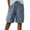 CFI132-Light Blue, variant on Long Shorts For Women Knee Length Linen Bermuda Shorts Baggy Dressy Casual High Waist Drawstring Wide Leg Beach Resort Pants Black M