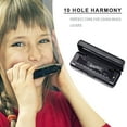 thumbnail image 4 of 10 Hole 20 Tone Harmonica Portable Harmonica Adults Gift 10 Hole 20 Tone Harmonica (Black), 4 of 8