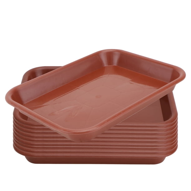 BRIGHTFUFU Bandeja de plástico para macetas, bandeja para macetas, bandeja para macetas, bandeja rectangular para macetas