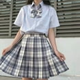 thumbnail image 2 of PIKADINGNIS Japanese School High Waist Pleated Skirts Harajuku Preppy Cute Mini Plaid Skirt Women JK Uniform Students Clothes Y2K, 2 of 6