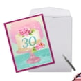 thumbnail image 4 of NobleWorks Jumbo 30th Milestone Birthday Greeting Card From Us 8.5 x 11 Inch with Envelope (1 Pack) Oversize Jumbo Number Cake 30 J10126MBG-US, 4 of 6