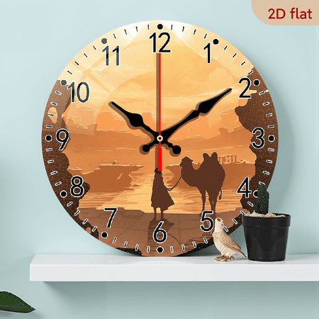 camel.1 pc wall clock.Accurate timing, frameless design, simple and elegant. Silent movement, silent walking, healthy sleep every day,10*10inch.
