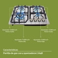 thumbnail image 3 of Parrilla de Gas 4 Quemadores Empotrable AVERA AI4B/Acero Inoxidable/Eléctrico/Plateado, 3 of 9