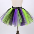 thumbnail image 3 of Conjunto de falda tutú de bruja para niñas, disfraz de fiesta de Carnaval de Halloween, tutú para bebés, faldas de tul para niños con sombrero, escoba 1-14, 3 of 5