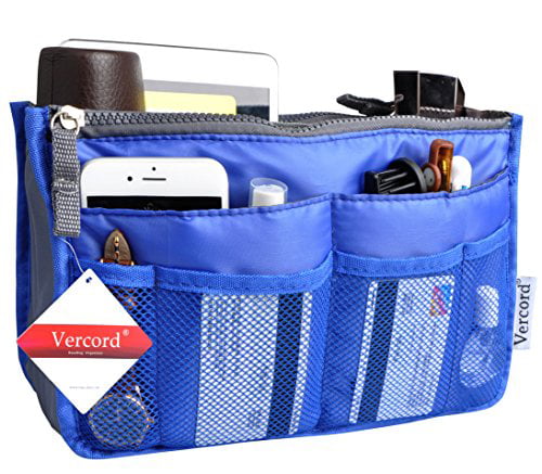 Amazon.com: Vercord Purse Organizer Insert Bag Tote Handbags Pocketbook  Inserts Organizers Zipper 11 Pockets Pale Pink Small : Clothing, Shoes &  Jewelry