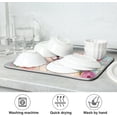 thumbnail image 7 of Coolnut Alpaca Floral Dish Drying Mat for Kitchen Counter, Ultra Absorbent Reversible Microfiber Dishes Drying Rack Pad Heat-resistant Mats 18x24in Home Decor, 7 of 7