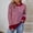 Wine, variant on AOOCHASLIY 2023 Womens Sweater Fashion Women Patchwork Long Sleeve Pullove Round-Neck Casual Sweater Tops