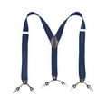 thumbnail image 1 of USHOBE 6 Elastic Clips Trousers Braces For Men Comfortable Suspender For Stylish Look For Jeans And Shorts Navy, 1 of 8