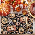 thumbnail image 2 of Halloween Placemats Set of 6 Grimace Pumpkin Place Mats Fall Placemat Candy Cobwebs Table Mats for Dining Kitchen Table Holiday Dinner Party Home Decorations 13x19 Inch, 2 of 8