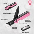 thumbnail image 3 of Cuchillo plegable/navaja multiusos WORKPRO 2 en 1 con 10 hojas, color rosa, 3 of 9
