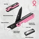 thumbnail image 3 of Cuchillo plegable/navaja multiusos WORKPRO 2 en 1 con 10 hojas, color rosa, 3 of 9