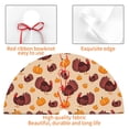 thumbnail image 4 of Pofeuu Thanksgiving Turkey and Pumpkin Print Christmas Tree Skirt, Merry Christmas Skirt Xmas Tree Ornaments for Xmas Holiday Party Decorations-48", 4 of 7