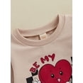thumbnail image 6 of Elippeo Baby Boys Pants Set, Long Sleeve Crew Neck Letters Heart Print Sweatshirt with Elastic Waist Sweatpants Valentine’s Day Outfit 3 6 12 18 24 Months 3 Years, 6 of 9