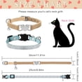 thumbnail image 5 of Minzimin 4 Pcs Rhinestone Cat Collar Heart Bling Breakaway Girl Cat Soft Velvet Fancy Adjustable Safety Kitten Collar with Bell for Kitty(Pink, Purple), 5 of 6