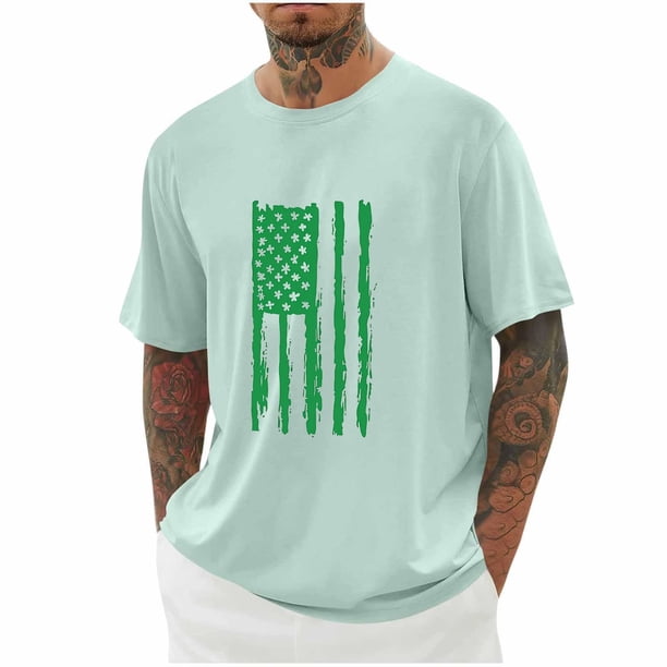 Tops para hombre, blusas y camisas de cuello redondo y manga corta para hombre, blusas casuales de moda con cuello redondo y manga corta para hombre, blusas para hombre