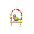 thumbnail image 4 of Flmtop 8Pcs Bead Bell Swing Ladder Bird Parakeet Climb Parrot Bite Chew Pet Hanging Toy Random Color, 4 of 8