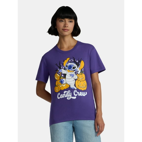 Halloween Lilo & Stitch Mummy Women’s Graphic Tee, Sizes XXS-XXL
