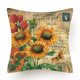 thumbnail image 3 of Juego de 4 fundas de cojín decorativas de 45 x 45 cm con estampado de girasol, impermeable, perfectas para terrazas, jardines, bancos, salas de estar, sofás y decoración de casas de campo, 3 of 5