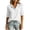 White, variant on MOJOGO Women's Solid Color Shirsts Lightweight Cotton Linen Blend Half Sleeve Top with Quarter Snap Button Casual Work Summer Top S