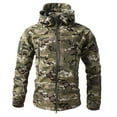 thumbnail image 2 of Nestiefly Men's Camouflage Jacket Full-Zip Waterproof Softshell Fleece Lined Winter Coats Hooded Military Windbreaker Jackets with Pocket 2026 Camouflage 2XL, 2 of 4