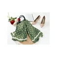 thumbnail image 5 of INSPIRE CHIC Women Polka Dots 35" Scarf Satin Silk Like Square Neckerchief Head Wrap Bandanas 35.4x35.4" Green, 5 of 6