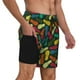 thumbnail image 2 of Balery Pineapple Fruit Colorful Bañador para hombre, shorts de playa de secado rápido con entrepierna y forro de compresión-XX-Large, 2 of 6