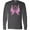Titanium Grey, variant on Inktastic Breast Cancer Awareness with Butterfly Ribbon Words Long Sleeve T-Shirt