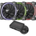 thumbnail image 2 of Thermaltake Riing 12 RGB Fan TT Premium Edition - 3 x 120 mm - 1400 rpm - 3 x 48.8 CFM - 24.8 dB(A) Noise - Hydraulic Bearing - 9-pin USB 2.0 - 4.6 Year Life, 2 of 2