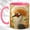 Pink, variant on Ornate Crowned Crane Coffee Mug, Crane Bird Mug, Ceramic 11 oz