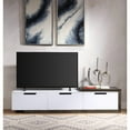 thumbnail image 6 of ACM-91680 - ACME Orion TV Stand, White High Gloss & Rustic Oak, 6 of 7