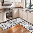 thumbnail image 3 of Kitchen Rugs Sets Of 2,Cute Black and White Cartoon Line Drawing Dog Anti Fatigue Kitchen Mat Rugs Non Slip Washable,Decorative Kitchen Floor Mats for Kitchen,Sink,Laundry,17"x47"+17"x47", 3 of 5