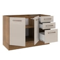 thumbnail image 4 of Mueble de Cocina Para Tarja 2 Puertas y 3 Cajones Marrón/Crema Agata Madesa, 4 of 5