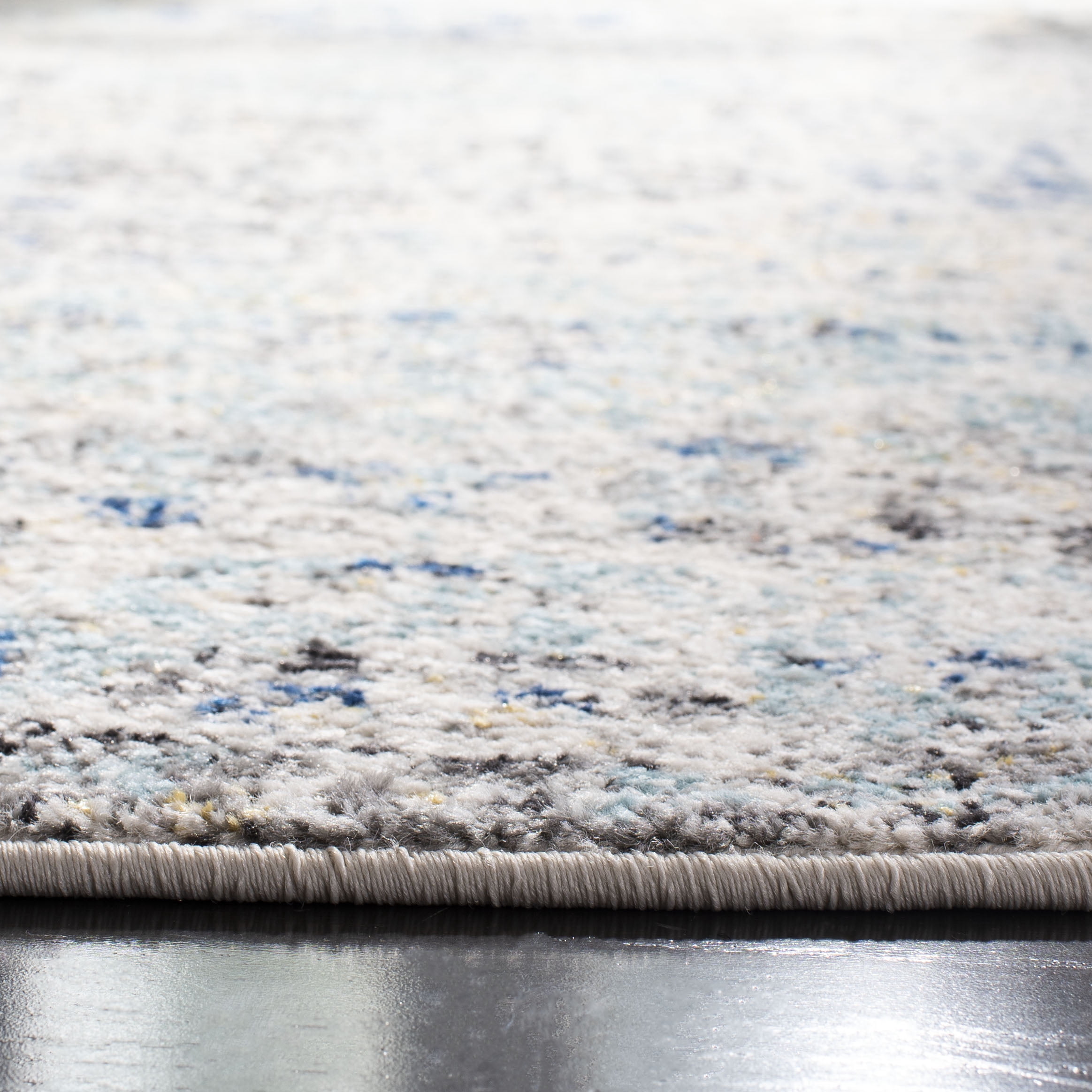 SAFAVIEH Round Rug 12' - Madison Collection - X-Large - Transitional Modern Design, Ivory & Aqua, Non-Shedding & Easy Cleaning, Ideal for Living Room, Bedroom, Dining Space (MAD611A)