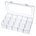 thumbnail image 1 of Organizadores De Cuentas Pequeñas, Caja Organizadora Transparente De 15 Rejillas, Divisores Desmontables, Contenedor De Almacenamiento Con Compartimentos De Plástico Para, 1 of 7