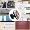 thumbnail image 5 of 4 Pcs Cabinet Handle Drawer Pulls Horse Knobs with Screws Square Furniture Office Cabinet Knob Decoration, 5 of 7